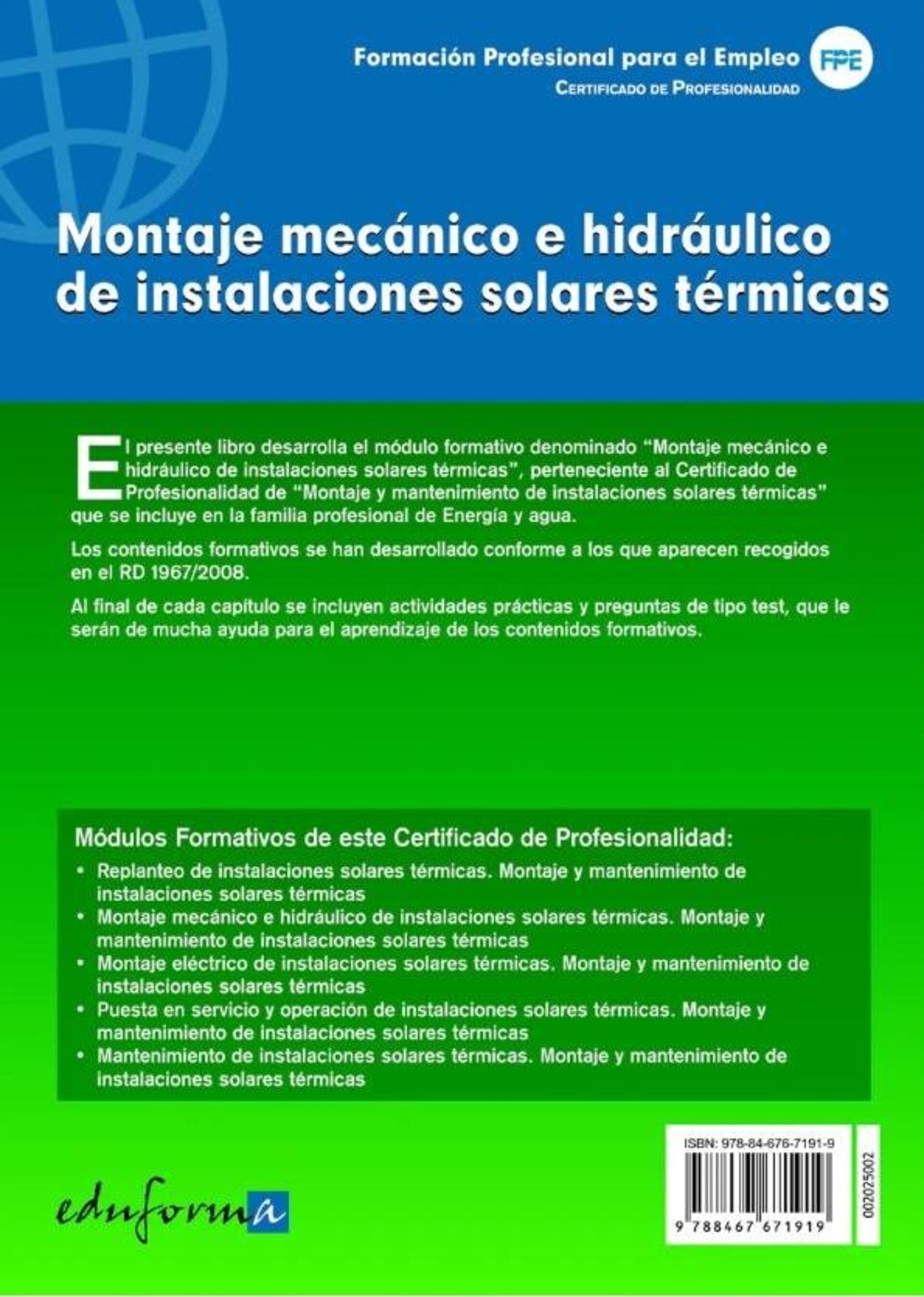 MONTAJE MECANICO E HIDRAULICO DE INSTALACIONES SOLARES TERMICAS - 2
